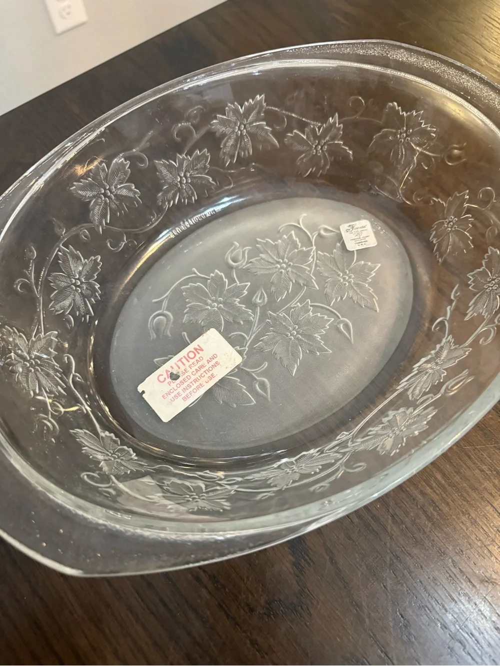 Vintage Princess House Fantasia Crystal 3 QT Covered Casserole Dish #529 NWT